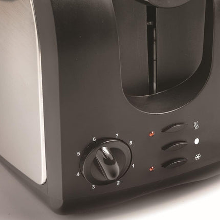 KENWOOD Toaster 2 Slice Bread Toaster with Adjustable Browning Control, Removable Crumb Tray for Easier Cleaning, Automatic Pop Up, Defrost, Warm & Cancel Function TCM01.A0BK Black/Silver