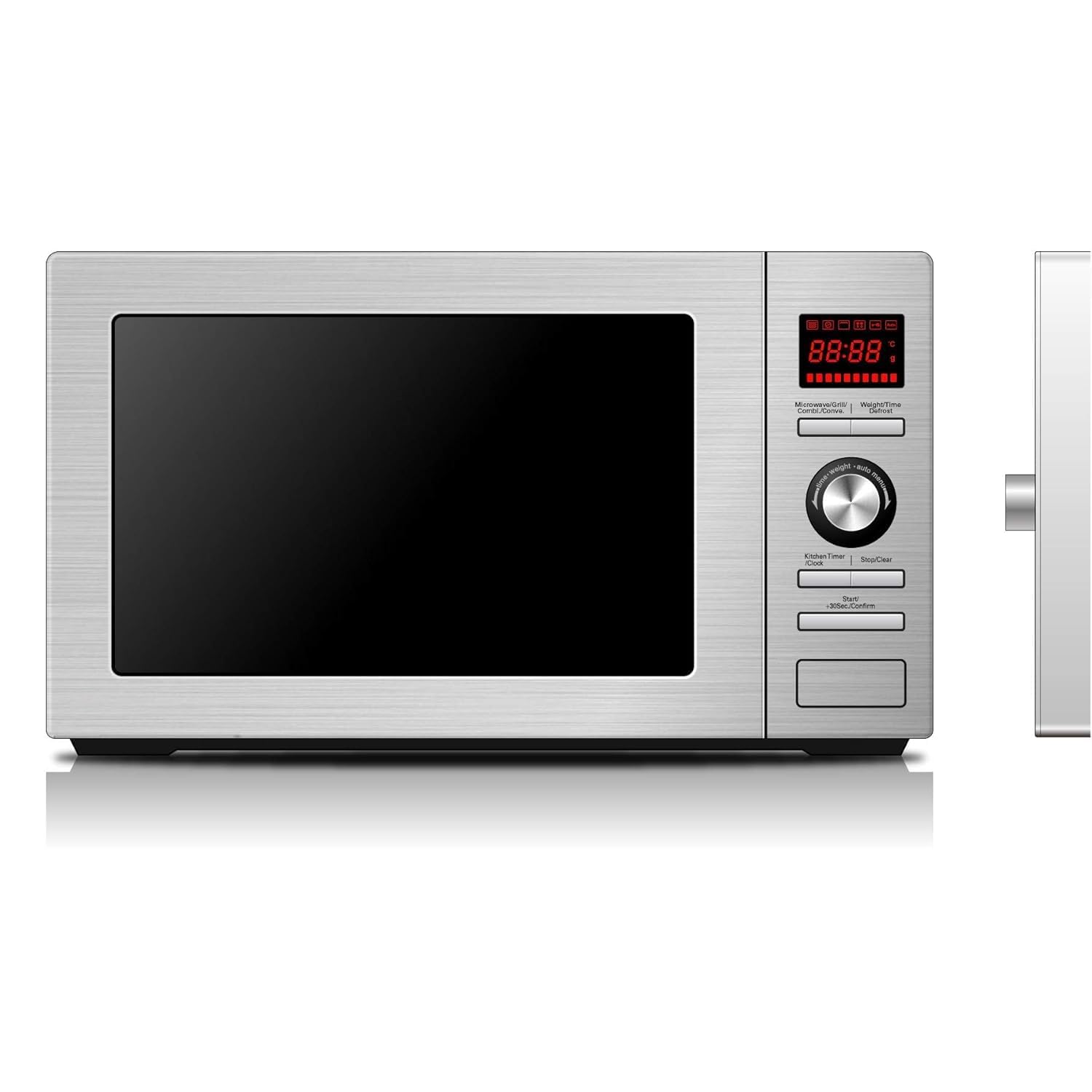 Baumatic 25L  Freestanding Microwave Oven With Grill Stainless Steel