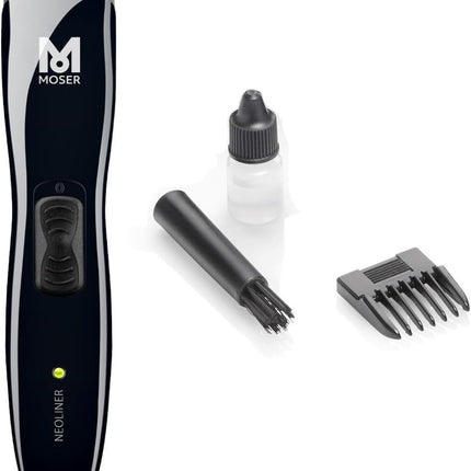 Moser Neoliner Professional Cordless Hair Trimmer for Men (Made in Germany) | Magic Blade | Quick Charge and 100-Min Operation | Superlight and Ergonomic (1586-0151)