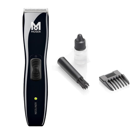 Moser Neoliner Professional Cordless Hair Trimmer for Men (Made in Germany) | Magic Blade | Quick Charge and 100-Min Operation | Superlight and Ergonomic (1586-0151)