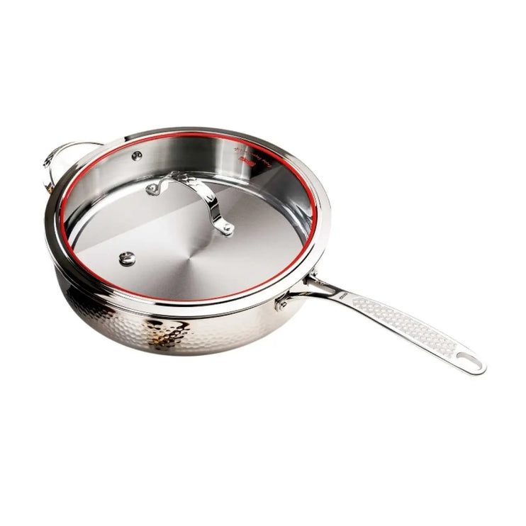 DSP Stainless steel frying pan with lid - 4.3L - CS001-C28