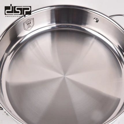 DSP Stainless steel frying pan with lid - 4.3L - CS001-C28