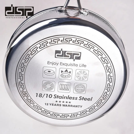 DSP Stainless steel frying pan with lid - 4.3L - CS001-C28