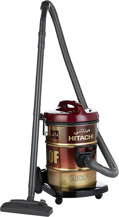 HITACHI Drum Type Vacuum Cleaner, CV950F  / 24CBS BK Gold/Black 18 L / 2100 W