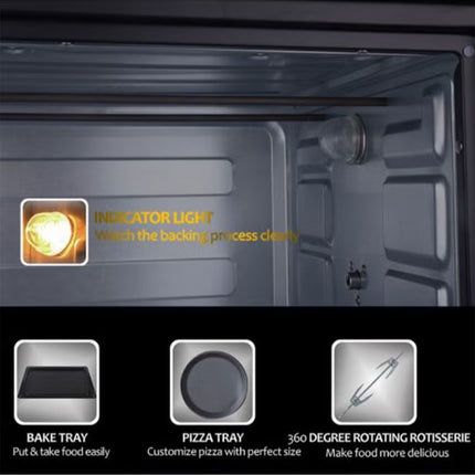 DSP 2000W 48L High Power Adjustable Temperature Timer Electric Toaster Oven With 1000+600W 2 Stove Heads KT48B