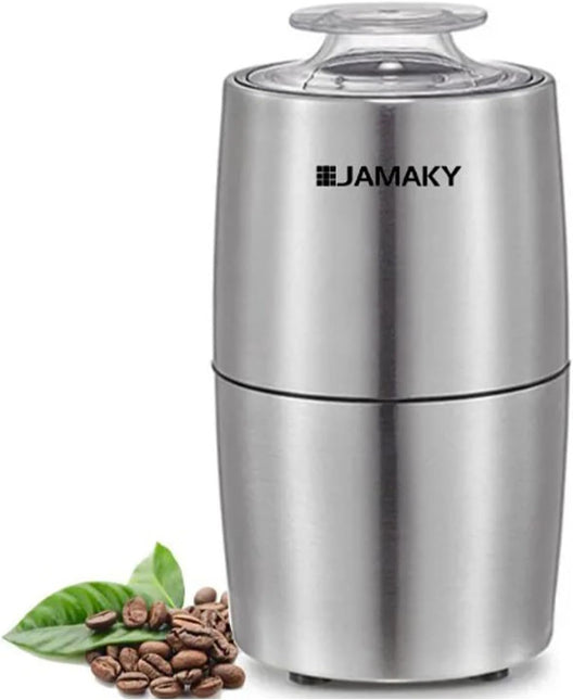 JAMAKY Italy Coffee grinder with Italian technology, 300 watts, design combines performance and beauty, practical and quick to prepare, model (JMK9002)