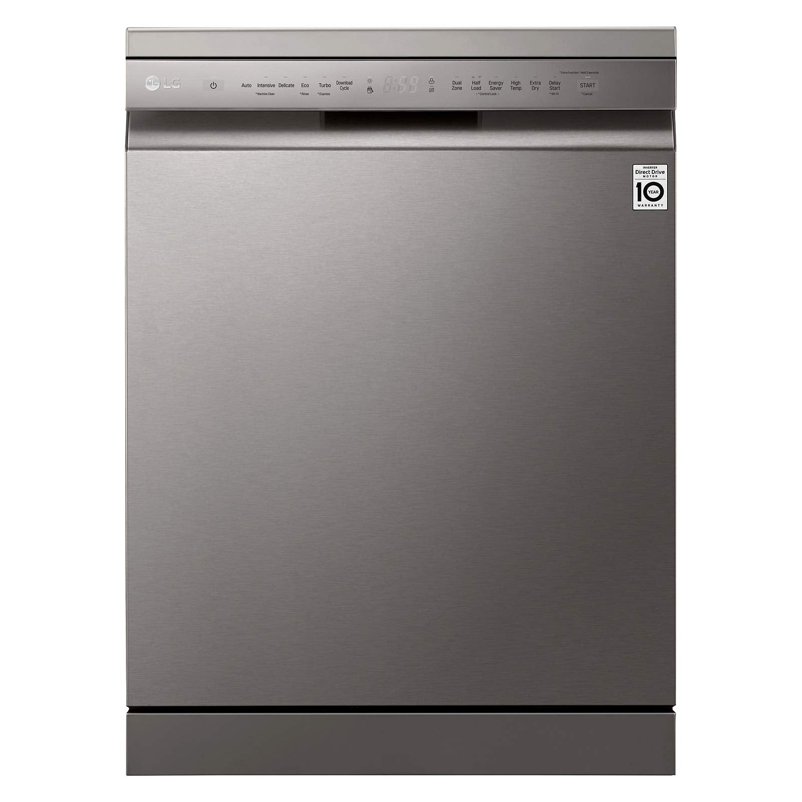 Lg 8 Programs 14 Place Settings Free Standing Dishwasher, Platinum Silver - Dfb512Fp,