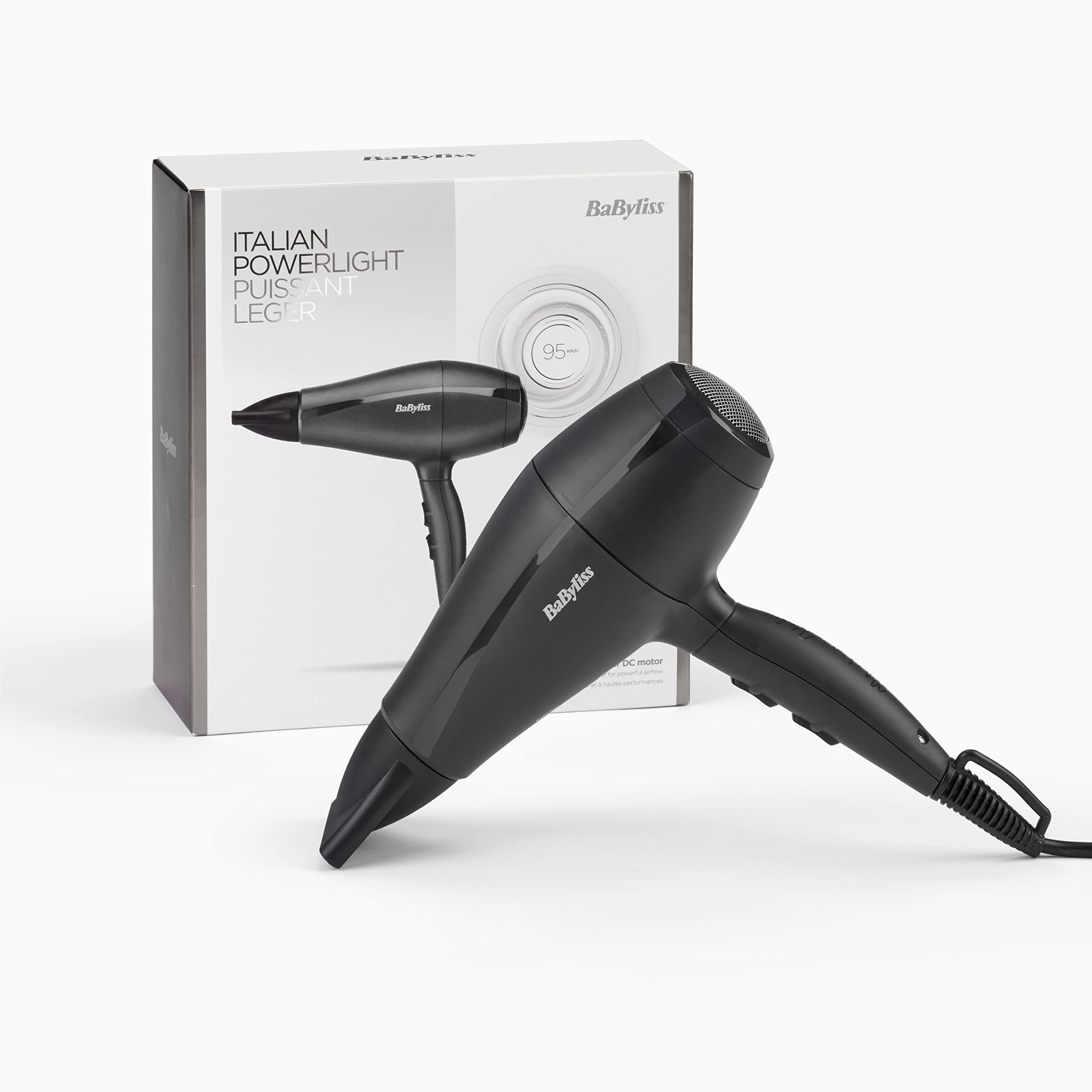 BaByliss Italian-made Hairdryer| 2000w Performance With High Torque Motor | Adjustable Speed Settings & Lightweight & Portable | Professional-grade Results With Italian Made Quality (OPEN-BOX)