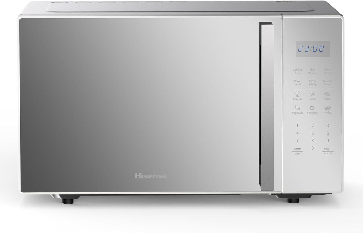 Hisense 30L Microwave Oven, 11-levels of Power, Preset Programmes, Time & Weight Defrost, LED Display, Cooking End Signal, Large Capacity, H30MOMS9H