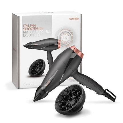 BaByliss Paris Hair Dryer | Salon-grade Motor With 2100w & Ionic Frizz-control | 6mm Ultra-slim Concentrator Nozzle With Lockable Cold Shot| Italian-made For Lasting Performance| 6709DSDE(Black)