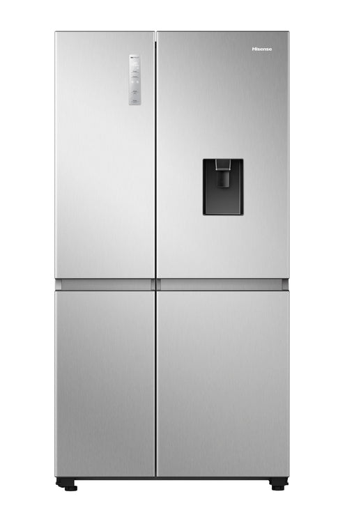 Hisense RS3N668SMI3 - Two Door Side by Side 869L Fridge, Non plumbed Water Dispenser, Dual Temp Control Zone, Durable Inverter, 91×71.7×179.5 cm (LxWxH), Silver