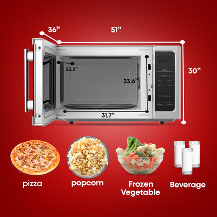 Tornado 25 Liters Digital Microwave Oven Solo with 10 Power Levels, 850W, Touch Control panel, Child-Safety-Lock, Defrost Function, 8 Auto cooking function, Silver, TWDS-25-S-E