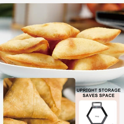 DSP KC1221 Samosa Dumpling Maker with 8 Cavity Mold, 1200W Power, Non-Stick Coating, Perfect for Home or Commercial Use