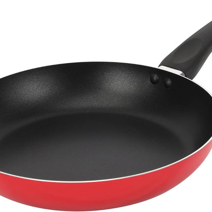Salford 26cm Non Stick Fry Pan Ceramic Coating Healthier Ceramic Chemical Free Non-Stick Heat Resistant Exterior Double Layer Coating, red