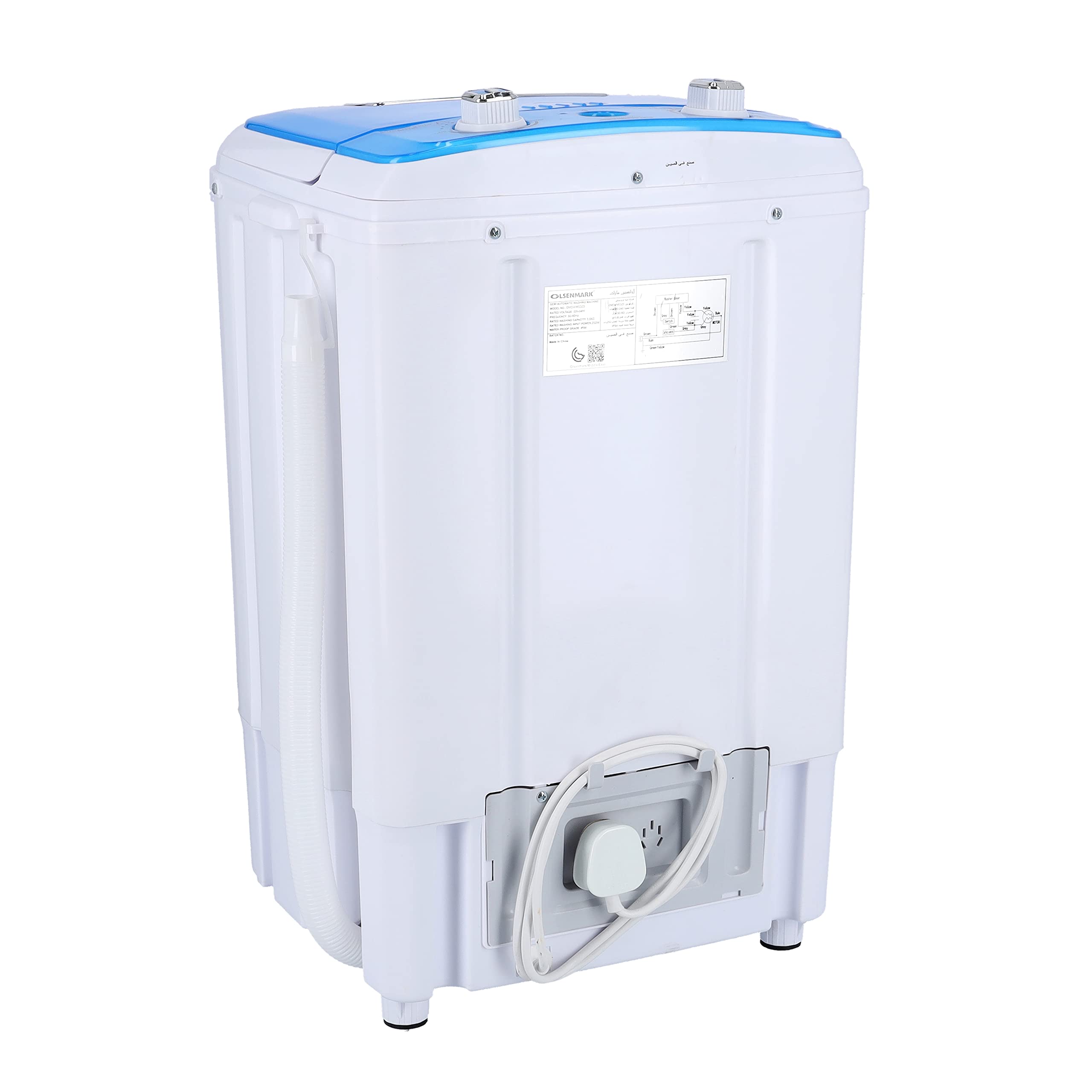 Olsenmark Semi Automatic Washing Machine, 3.8 Kg Capacity