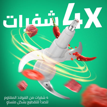 DSP Meat Grinder Meat Chopper Meat Cutter Meat Tenderizer Meat Slicer with 3L Capacity, 300W, 28000 RPM, Pure Copper Motor, Stainless Steel Blades, Two-Speed Control, KM4100