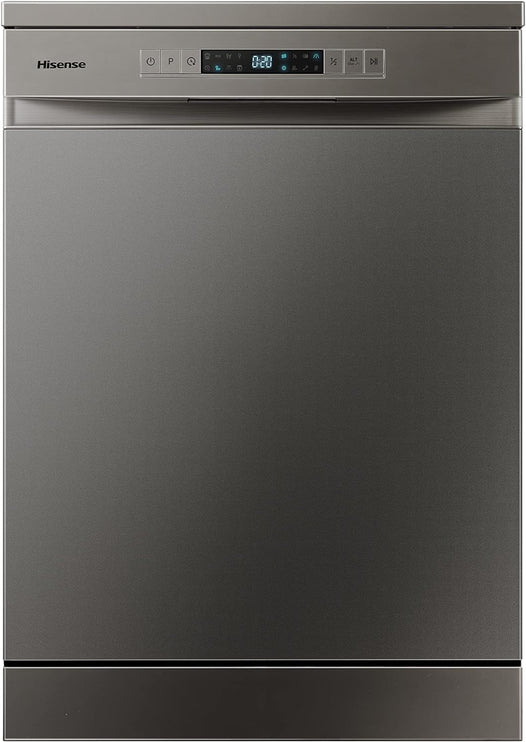 Hisense 15 Place settings Freestanding Dishwasher 8 Programs Color Titanium Grey Model HS623E90G