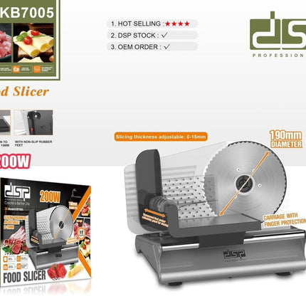 DSP Food Slicer KB7005 | 200W