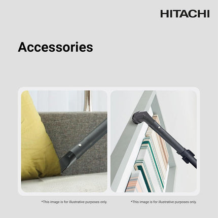 HITACHI Drum Vacuum Cleaner 2200 Watts, 21L Tank Dust Capacity, Aero Power Brush to Clean Efficiently, Metal Pipe, Dusting Brush & Crevice Nozzle, Washable Filter, Best for Home & Office, CV965NBLGCM