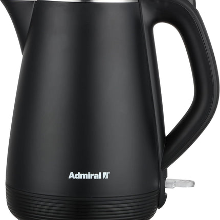 Admiral Electric Kettle 1L, With Open Lid Opening Function, Double Layered, Boil Dry Protection, Black, 1 Year Warranty, ADKT170GSS3.