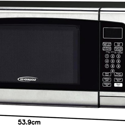 General Gold 34L Microwave Oven, 1000W Power, Digital Control, Black Stainless Steel Finish, Large Capacity 34 Liter Microwave for Fast Cooking & Reheating, Solol Microwave for Home & Office Use
