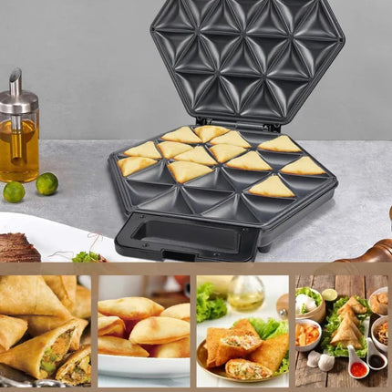 DSP KC1221 Samosa Dumpling Maker with 8 Cavity Mold, 1200W Power, Non-Stick Coating, Perfect for Home or Commercial Use