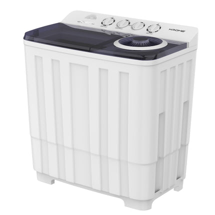 KROME 20KG Twin Tub Semi-Automatic Washing Machine, Mechanical Wash Timer, Intuitive Control, Durable Aluminium Spin Motor, 480W Wash & 200W Spin Input Power, White,KR-WSA200K