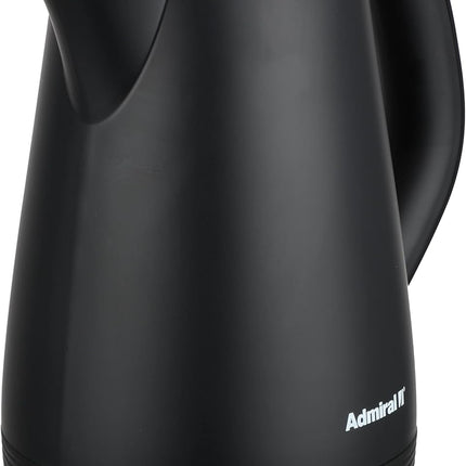 Admiral Electric Kettle 1L, With Open Lid Opening Function, Double Layered, Boil Dry Protection, Black, 1 Year Warranty, ADKT170GSS3.