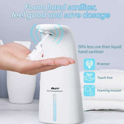 Touchless Liquid Soap Dispenser, with Sensor Liquid Dispenser, Automatic Pump and 250ml Bottle, No-touch Auto Foaming Dispenser for Hand Washing Bathroom Kitchen Hotel Office Use