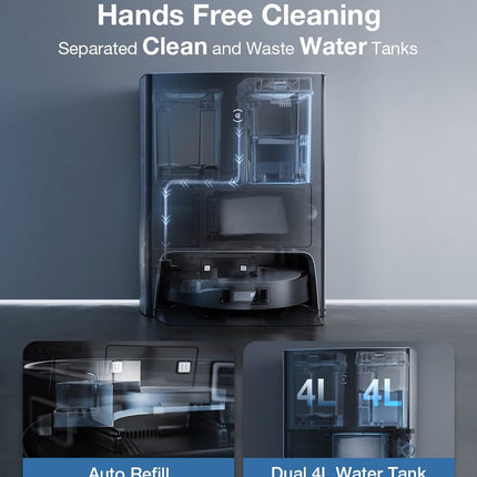 مكنسة كهربائية روبوتية Ecovacs X1 Omni (تنظيف تلقائي + تفريغ تلقائي) كنس ومسح عميق، قوة شفط 5000 باسكال، تقنية 3D EVIE وOsmo Turbo 2.0، OK، تحكم صوتي Yeeko (ضمان لمدة عام)