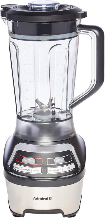 Admiral Blender 1.8 Litre Capacity with 3 Speed Control, Premium Stainless Steel Blade with Plastic Jub, 1500 Watts, (1 Year Warranty) - ADBL1815SS