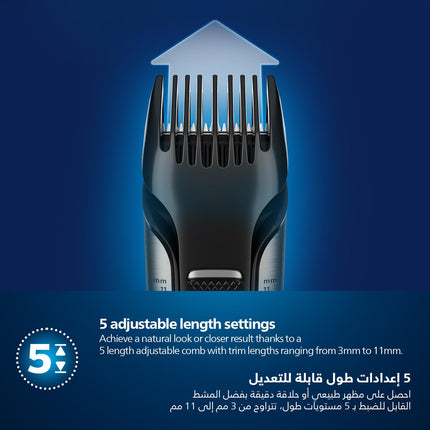 Philips Bodygroom BG7025/13 | Showerproof Groin & Body Trimmer | Body Shaver, 5-Length Adjustable Comb | 80min Cordless, Skin Protection