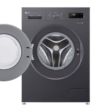 LG 1200 RPM Front Load STS Drum 6 Motion DD Washing Machine, 8 kg Capacity, Middle Black