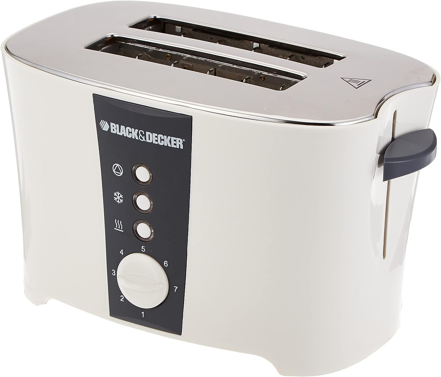BLACK+DECKER 800W Toaster 2 Slice Browning Control with Frozen Reheat, Cancel Functions And Cool Touch White, For Perfect Toasts Everyday ET122-B5, 1 year warranty
