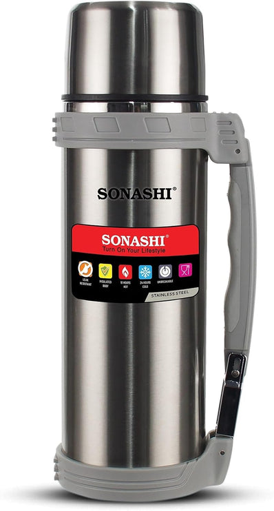 Sonashi Hot And Cold 1.2 L Vacuum Flask SVF-1200 Silver