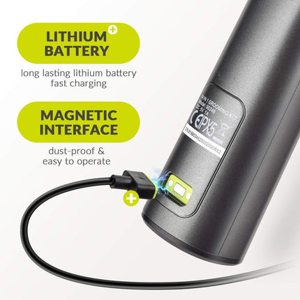 DSP Beard Trimmer 14 in 1 Cordless Hair Clippers Body Nose Hair Trimmer for Men Mustache Trimmer Magnetic USB Rechargeable Waterproof Mens Grooming Kit