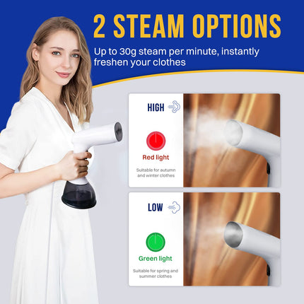 Rolipo Steam iron, Garment Steamer Clothes for Home, Office, Travel, Upgraded 400ML Large Capacity Water Tank, Wrinkle Remover with iron steamer