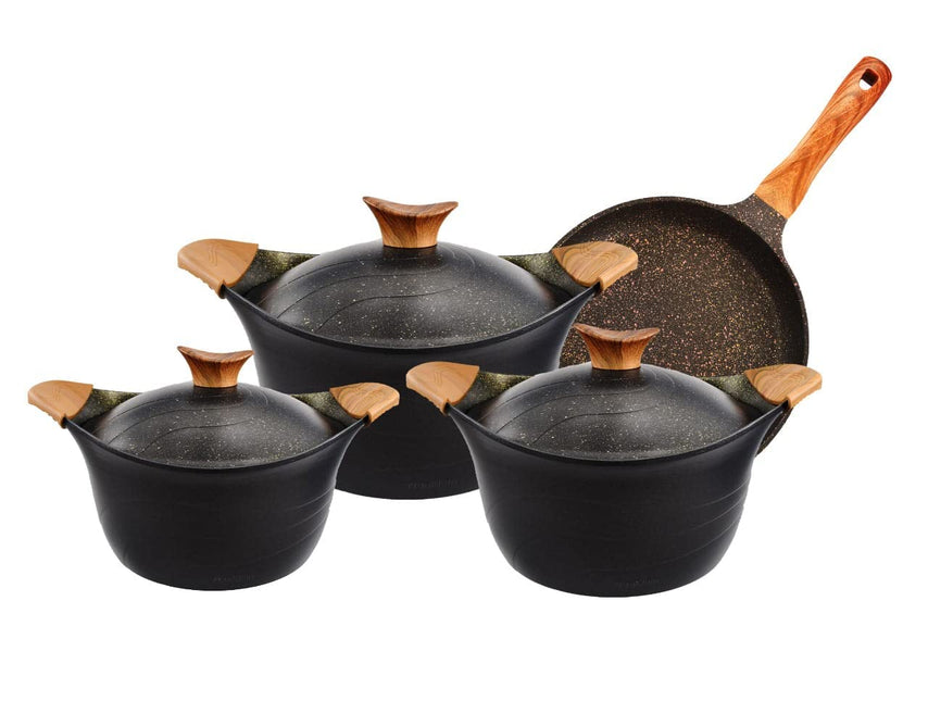 Neoklein Titanium Granite Cookware Set, 7 Pieces (gold or ocean)