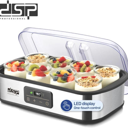 Electric Yogurt Maker, 1.44L, 8 Glass Cups, LED Display, Touch Control, 25W, KA4015