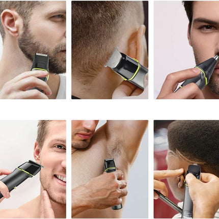DSP Beard Trimmer 14 in 1 Cordless Hair Clippers Body Nose Hair Trimmer for Men Mustache Trimmer Magnetic USB Rechargeable Waterproof Mens Grooming Kit