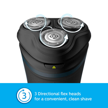 Philips Cordless Electric Shaver, 3D Pivot & Flex Heads, 27 Comfort Cut Blades, Up to 40 Min of Shaving, S1121/45