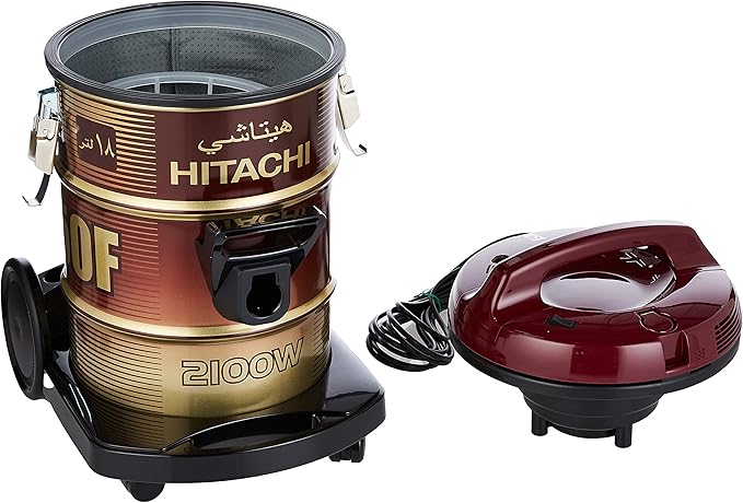 HITACHI Drum Type Vacuum Cleaner, CV950F  / 24CBS BK Gold/Black 18 L / 2100 W