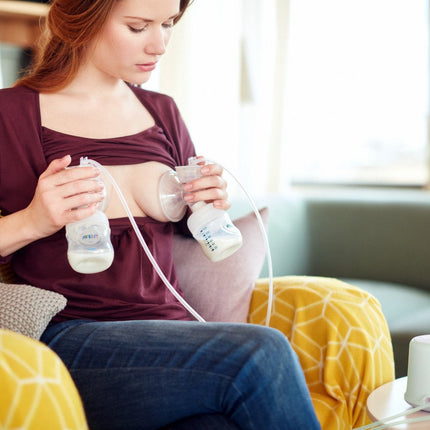 Philips AVENT Double Electric Breast Pump + Bonus Power Cushion, SCF334/22, White