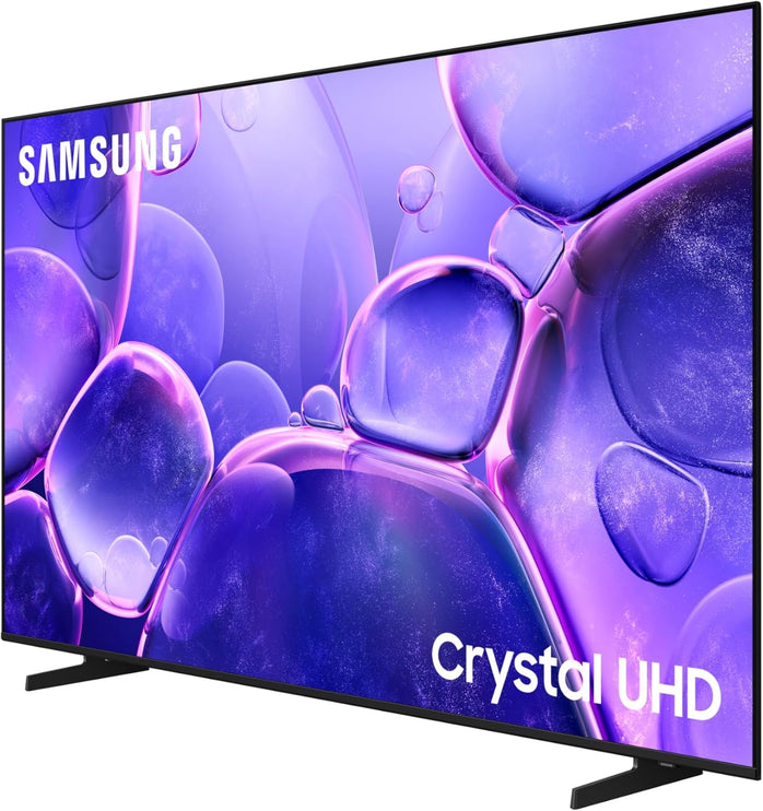 تلفزيون سامسونج كريستال فائق الوضوح 65 بوصة، طراز U8000F، بدقة 4K، معالج كريستال 4K، تصميم ميتال ستريم، نظام أمان سامسونج نوكس، محتوى مجاني غير محدود، تلفزيون ذكي، UA65U8000FU