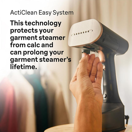 Braun QuickStyle 7, Garment Steamer with Dual Heated FreeGlide 3D Plate, Handheld Garment Steamer with FastHeating 35 Sec, Vertical Ironing, Capacity 250ml, Cord 3m, 1600 Watts - GS 7077 BK - Black