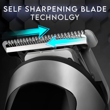 SYSKA HT3333K Corded & Cordless Stainless Steel Blade Grooming Trimmer with 60 Minutes Working Time; 10 Length Settings (Black)
