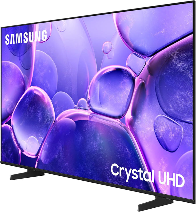 تلفزيون سامسونج كريستال فائق الوضوح 55 بوصة، موديل U8000F، بدقة 4K، معالج كريستال 4K، تصميم ميتال ستريم، نظام أمان سامسونج نوكس، محتوى مجاني غير محدود، تلفزيون ذكي، UA55U8000FUXZN