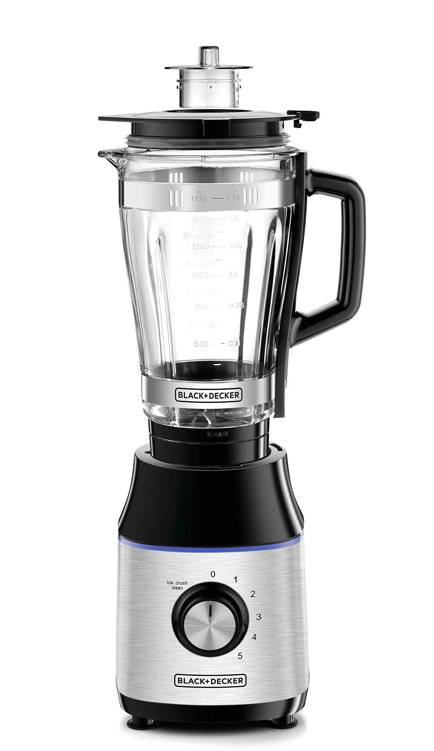 Black & Decker BLACK+DECKER 700W High Speed Premium Blender with Glass Jar Black/Silver BX650G-B5 (يوجد كسر بسيط في الغطاء الخارجي)