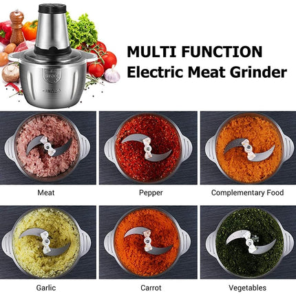 ARSHIA Meat Grinder  400W Power, 3L Capacity, 4 Blades | Multifunctional Chopper | Chopper For Vegetables, Fruits and Nuts/ stainless stee