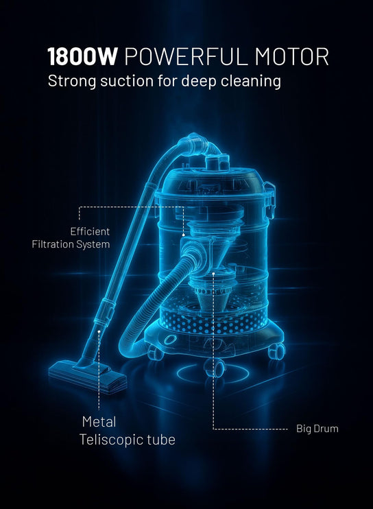 FRA Vacuum Cleaner AF-2021DRVC / 1800W Motor 21L Capacity